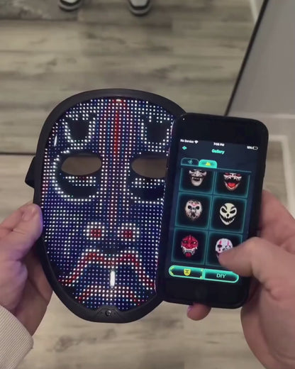 Bluetooth LED Mask with App Control